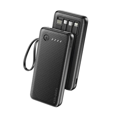Picture of VEN-DENS 4 in 1 POWERBANK WITH CABLE BLACK VD-PB058