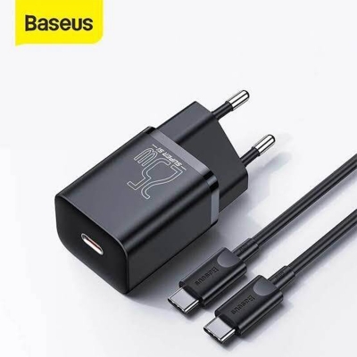 Picture of Baseus Super Si Quick PD Charger 1C 25W EU Sets With Type-C to Type-C Cable