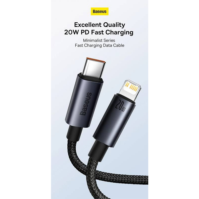 Picture of Baseus Minimalist Series Fast Charging Data Cable (Type‑C to iPhone, 20W)
