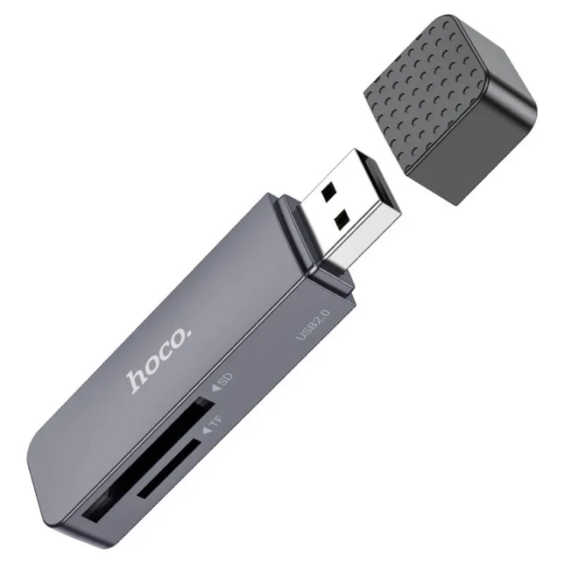 Picture of Daraz‑ready listing block for the Hoco HB45 Spirit 2‑in‑1 USB & Type‑C 2.0 Card Reader