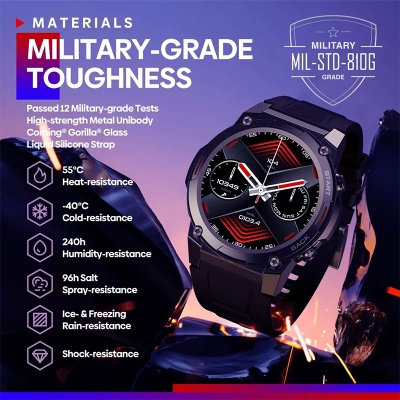 Picture of Zeblaze Vibe 7 Pro Smart Watch 1.43'' AMOLED Display Hi-Fi Bluetooth Phone Calls Military-grade Toughness Smartwatch