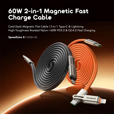 Picture of oraimo SpeedLine 4 OCD‑176 (Magnetic 2‑in‑1 Fast Charging Cable)
