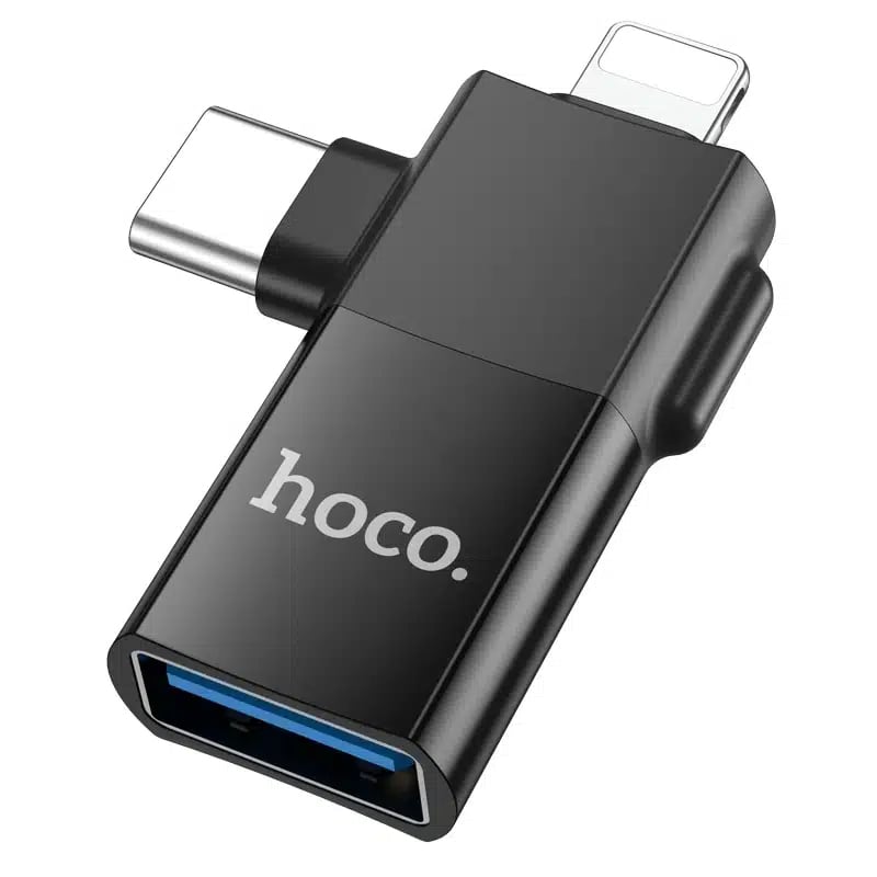 Picture of Hoco UA17 2‑in‑1 iP Male / Type‑C Male to USB Female Adapter