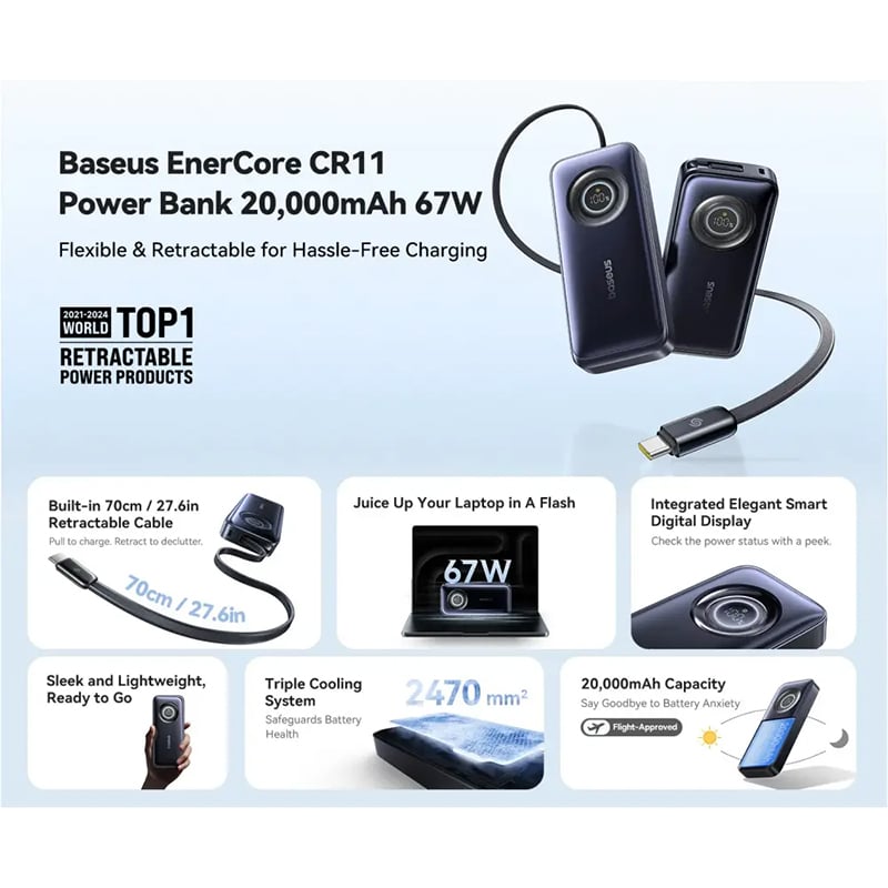 Picture of Baseus EnerCore CR11 20000mAh 67W Power Bank