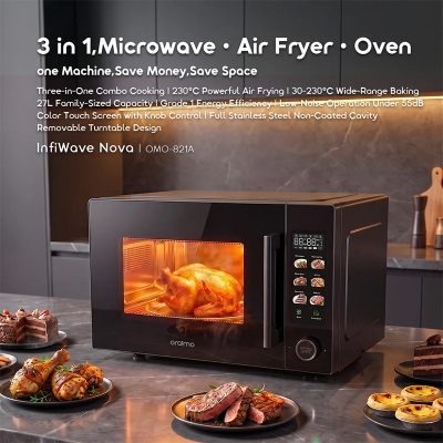 Picture of oraimo InfiWave Nova OMO‑821A (27L Microwave + Grill + Air Fryer Oven)