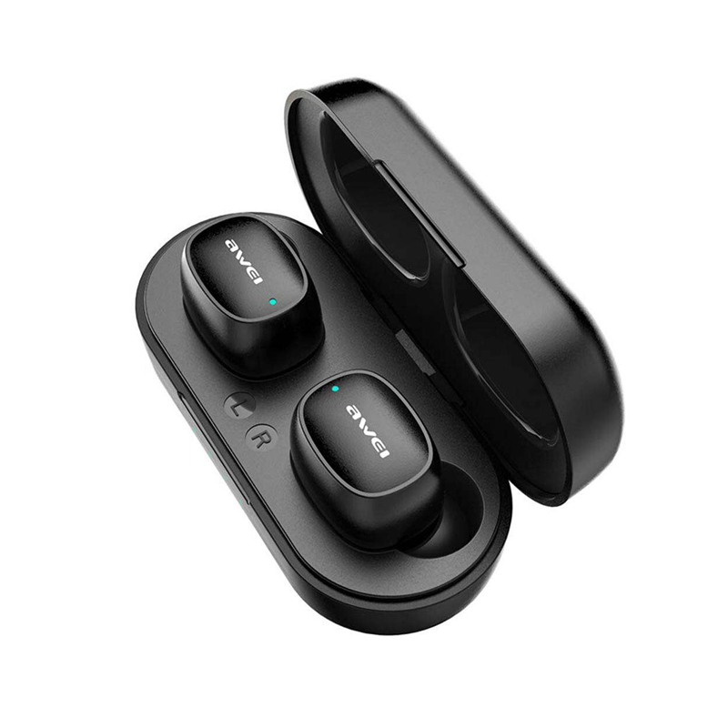 Picture of Awei T13 Wireless Earbuds Hifi Sound Anwer Reject Call Touch Senson Auto Connection IPX4 Water Resistant BT 5.0 20 Hours Playtime Bluetooth TWS Earphone