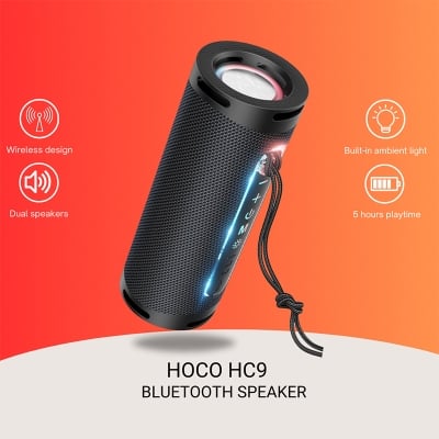 Picture of Hoco HC9 Wireless Speaker Dazzling Pulse Sports Portable Bluetooth Loudspeaker with Colorful Ambient Light