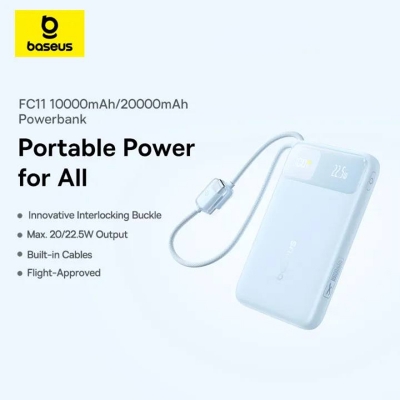 Picture of Baseus Enerfill FC11 Digital Display with Dual Built-in Cables 20000mAh 22.5W E0027S02