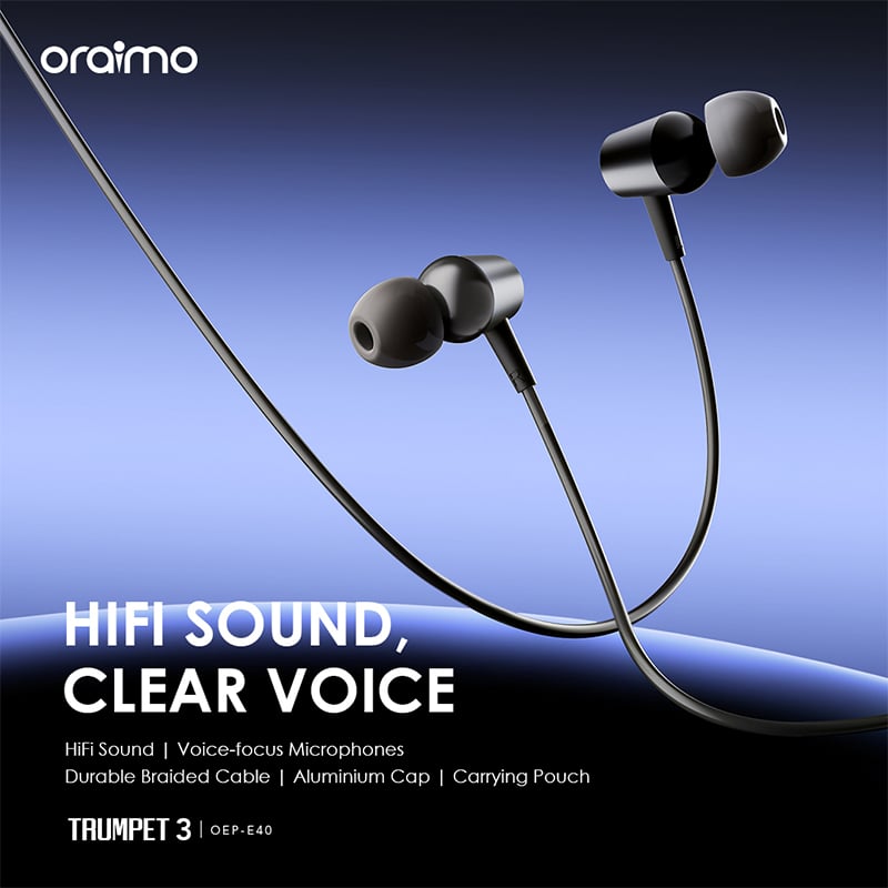 Picture of oraimo Trumpet 3 HIFI Audio In-Ear Headphones