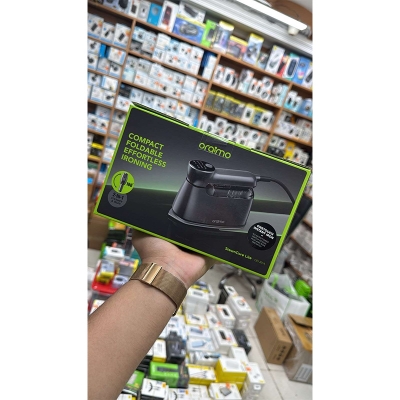 Picture of Oraimo SteamCore Lite (Model OEI‑201A) — a compact 2‑in‑1 steamer and iron.
