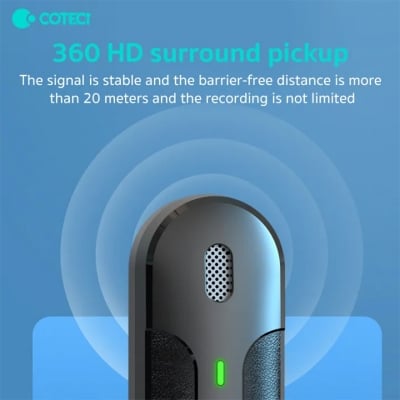 Picture of COTECI Wireless Microphone – compatible with Lightning & Type-C ports, available in single or dual mic charging case versions