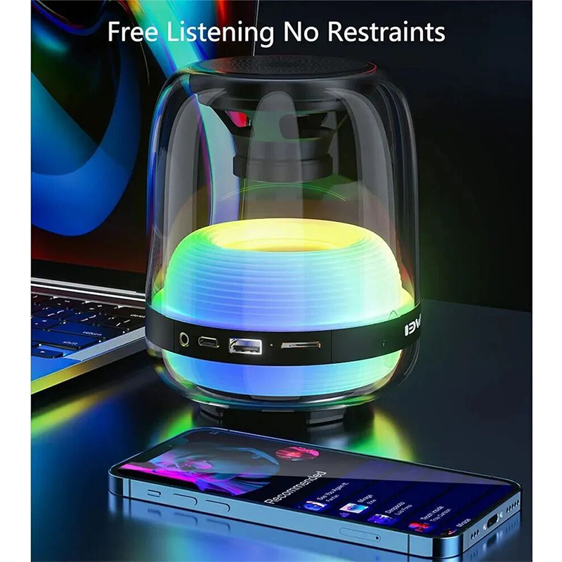 Picture of AWEI Y386 8W Portable Bluetooth Speaker 9D Surround Stereo Deep Bass 1200mAh Battery RGB Light Outdoor Wireless Speaker