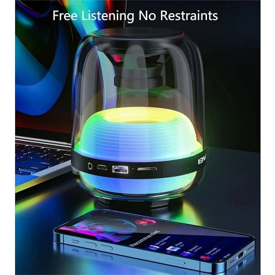 Picture of AWEI Y386 8W Portable Bluetooth Speaker 9D Surround Stereo Deep Bass 1200mAh Battery RGB Light Outdoor Wireless Speaker