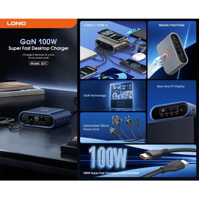 Picture of LDNIO Q17 100W GaN Desktop Charger