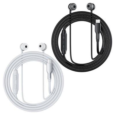 Picture of ACEFAST | L8 Type-C Wired Earphones with Mic | USB-C Digital Audio (No Pop-Ups) | 1.2m Cable, HD Mic & In-line Remote | Ergonomic In-Ear, Thick Silicone Cable | For Android USB-C Phones & Tablets.