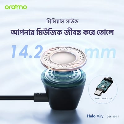 Picture of Oraimo Halo Airy Wired Earphones (OEP‑650)