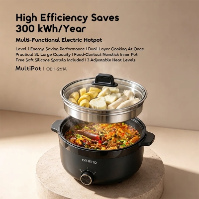 Picture of oraimo MultiPot OEH‑261A (Multi‑Functional Electric Hotpot, 3L Capacity)