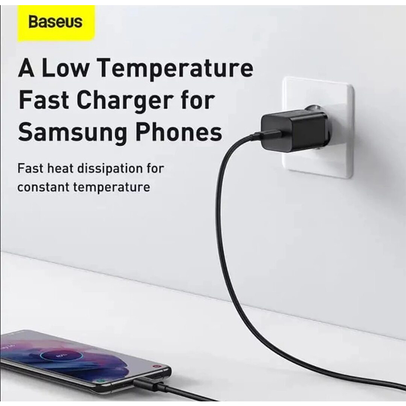 Picture of Baseus Super Si Quick PD Charger 1C 25W EU Sets With Type-C to Type-C Cable
