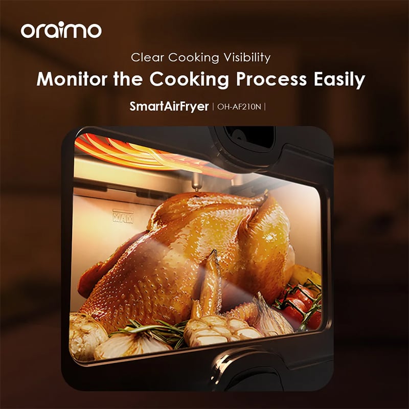 Picture of oraimo SmartAirFryer OH‑AF210N (1500W, 5L Visible Window Air Fryer)
