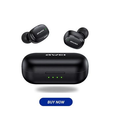 Picture of Awei T13 Wireless Earbuds Hifi Sound Anwer Reject Call Touch Senson Auto Connection IPX4 Water Resistant BT 5.0 20 Hours Playtime Bluetooth TWS Earphone