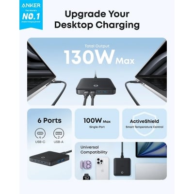 Picture of Anker Nano Desktop Charging Station (130W, 6-Port)