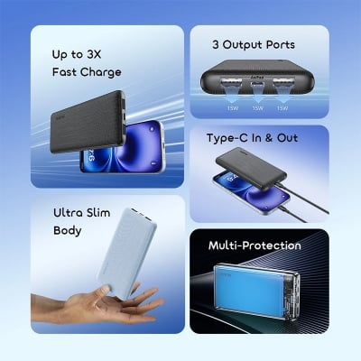 Picture of oraimo PowerFlow B11 OPB‑1102 (10000mAh Slim Power Bank)