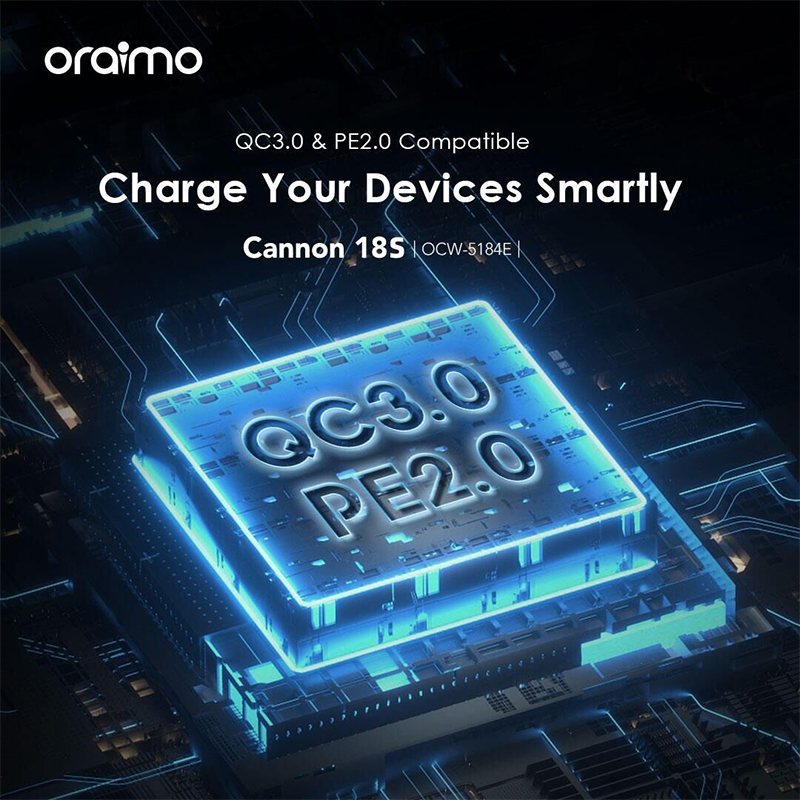 Picture of oraimo Cannon 18S OCW‑5184E 18W Wall Charger Kit