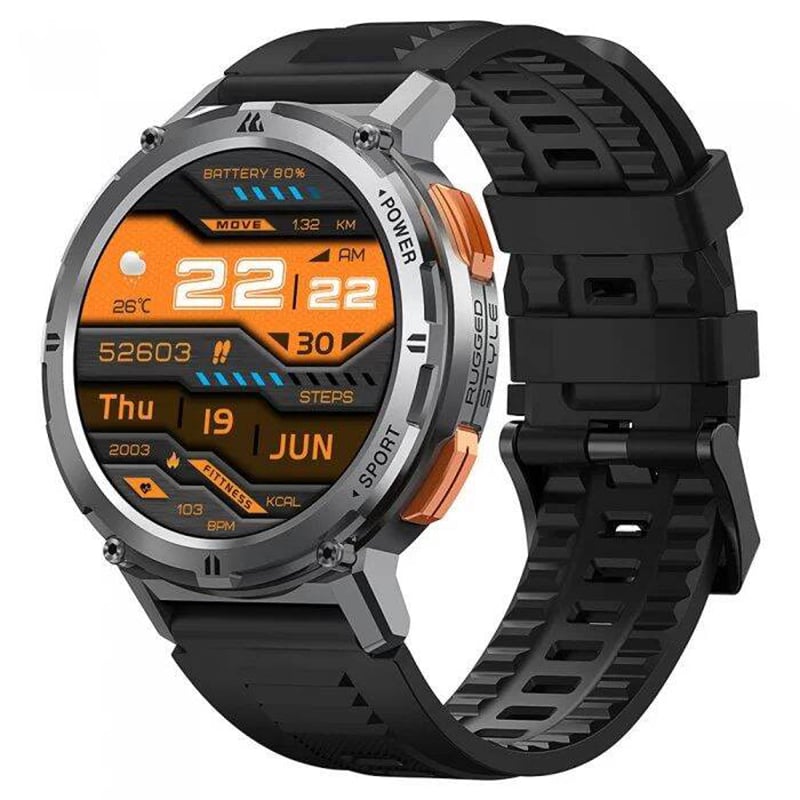 Picture of KOSPET TANK T2 Ultra Military Smart Watch Men Smartwatch IP69K 5ATM Waterproof AI Voice Fitness Tracker AMOLED Retina Display 70 Sport Modes AI Voice Assitant AOD Bluetooth Calling Smartwatch for Men and Women