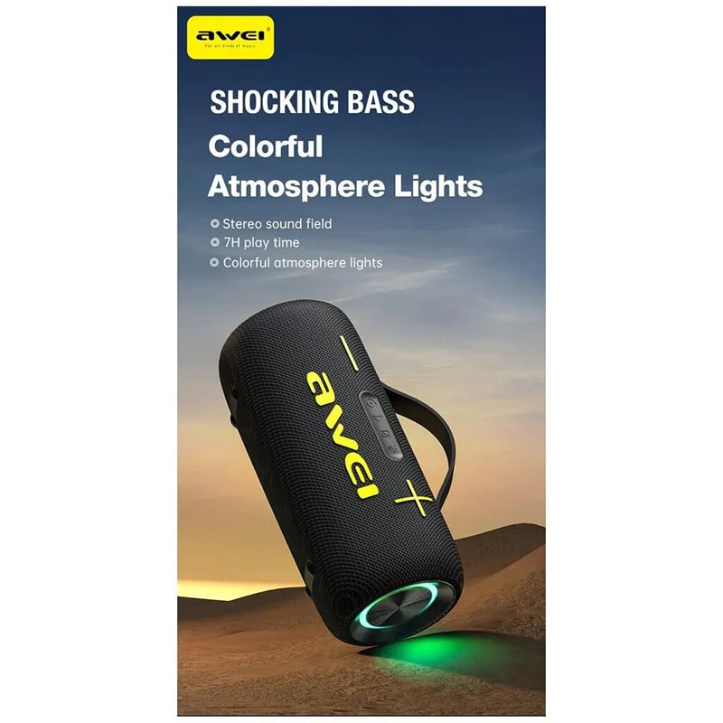 Picture of Awei KA10 Wireless Bluetooth Speaker RGB Outdoor Speaker Bass 60W BT 5.3 Portable Speaker