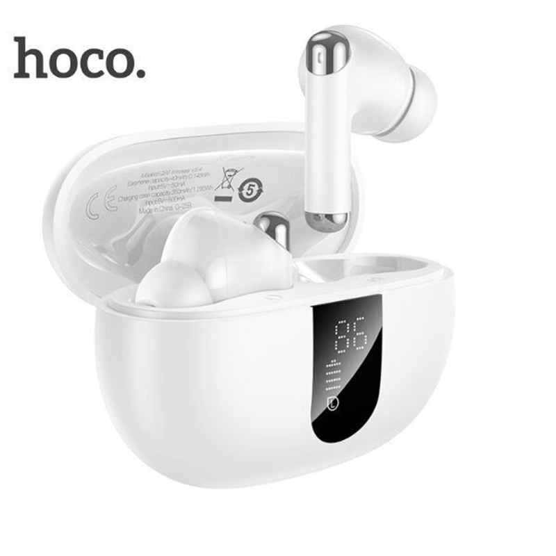 Picture of Hoco EQ26 Nice ANC+ENC True Wireless Earbuds  Bluetooth 5.4  13 mm Drivers  7–10 H Playback (6 H ANC)  350 mAh LED Display Case  Touch Controls  IPX5 Sweat-Resistant  Type‑C Charge