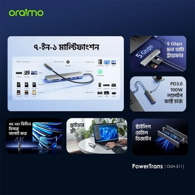 Picture of Oraimo PowerTrans Multi‑Functional USB‑C Adapter (OUH‑511)