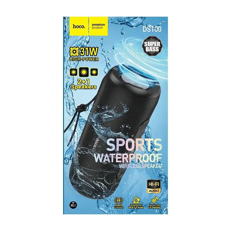 Picture of Hoco DS100 Super Bass Waterproof Sports Bluetooth Speaker Portable Speaker