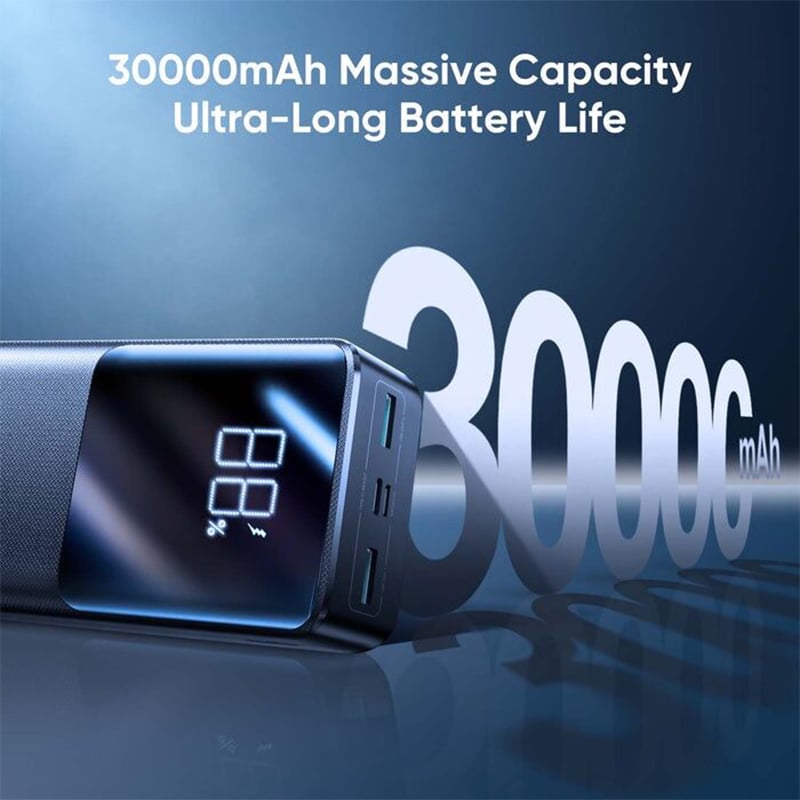 Picture of JOYROOM JR-QP193 22.5W Power Bank 30000MAH PD 20W Super Fast Charging 2 Input 3 Output LED Digital Display Battery