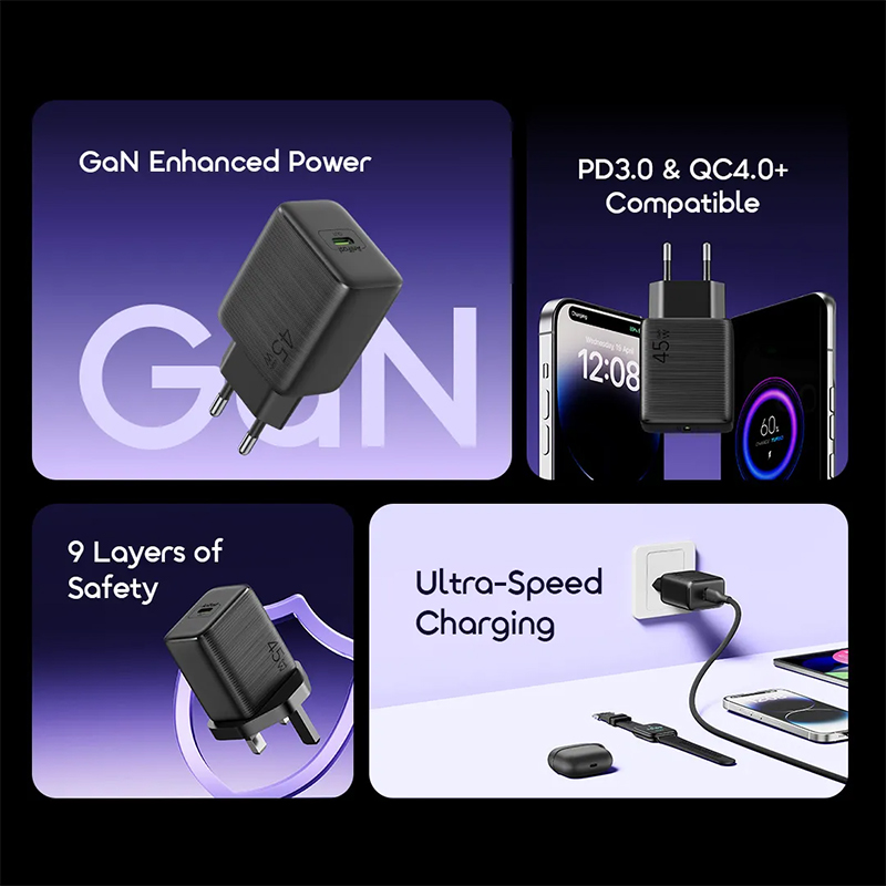 Picture of oraimo PowerGaN 451 OCW‑5451E (45W GaN Ultra Fast Charger)