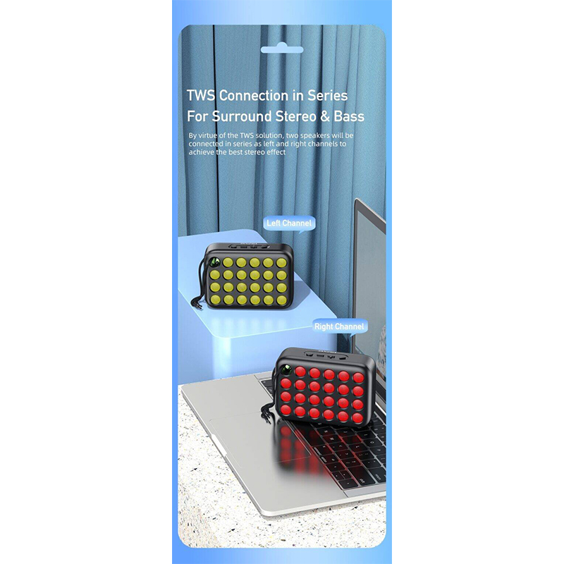 Picture of AWEI Y385 4W Promotional Outdoor Bluetooth Speakers Black