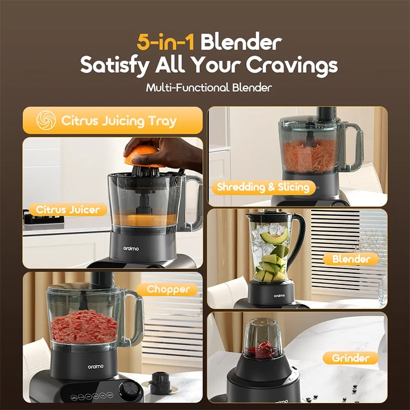 Picture of oraimo OmniBlend 2 OBL‑881A (5‑in‑1 Multifunctional Blender, 1500W)