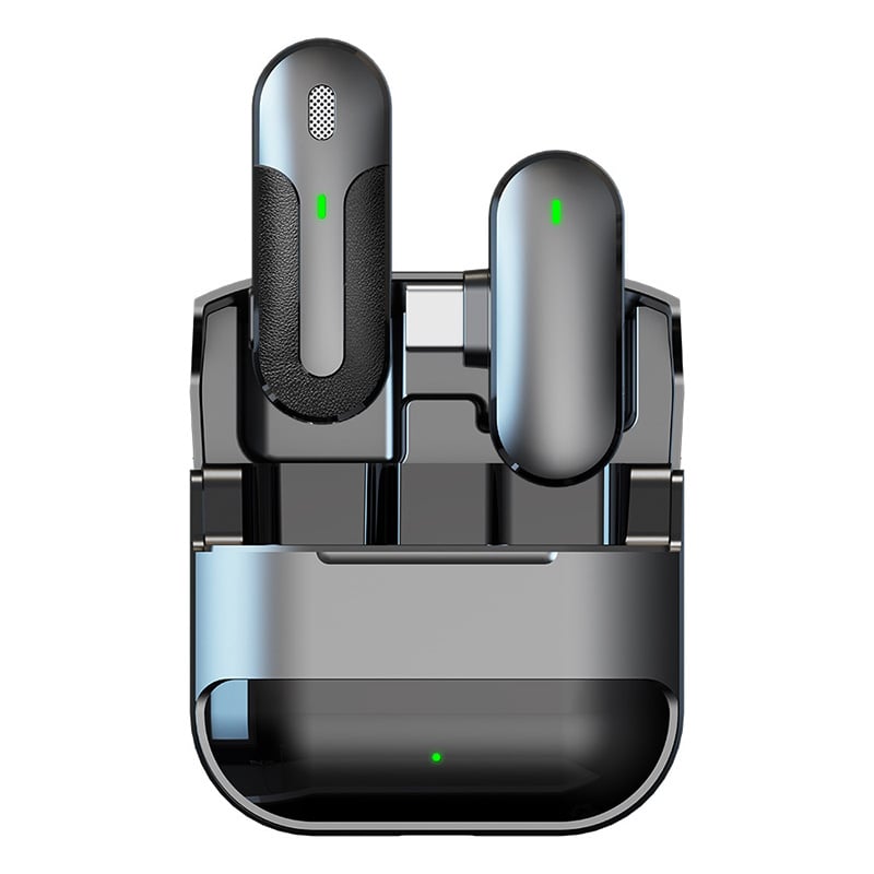 Picture of COTECI Wireless Microphone – compatible with Lightning & Type-C ports, available in single or dual mic charging case versions