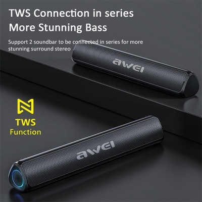 Picture of Awei Y333 Portable Bluetooth Speaker - Heavy Bass Stereo Sound Bar