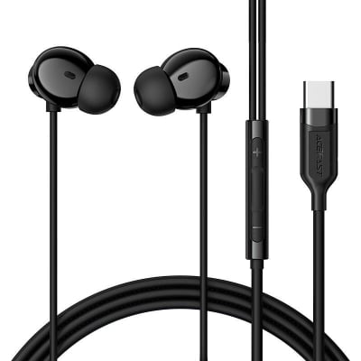 Picture of ACEFAST | L10 | USB-C Wired In-Ear Earphones with Mic | 13mm Dynamic Driver | 1.2m Silicone Cable | 16g Lightweight | ABS + Aluminum Build | CE/RoHS/FCC | Clear Bass & Calls | Type-C Earphone for Android & iPhone 15