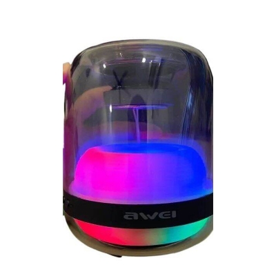 Picture of AWEI Y386 8W Portable Bluetooth Speaker 9D Surround Stereo Deep Bass 1200mAh Battery RGB Light Outdoor Wireless Speaker