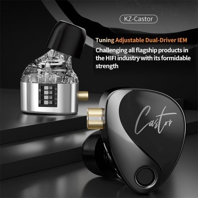 Picture of KZ Castor Tuning Adjustable Dual Driver IEM