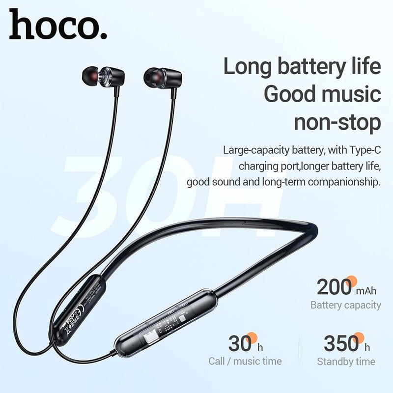 Picture of Hoco ES65 Bluetooth Earphone Wireless Sports Bass Music With Mic Waterproof Headphones