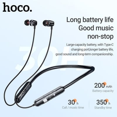 Picture of Hoco ES65 Bluetooth Earphone Wireless Sports Bass Music With Mic Waterproof Headphones