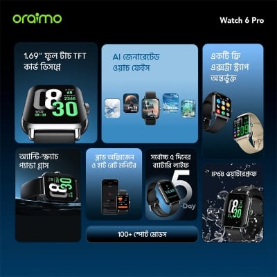 Picture of Oraimo Watch 6 Pro Smart Watch (OSW‑807S)