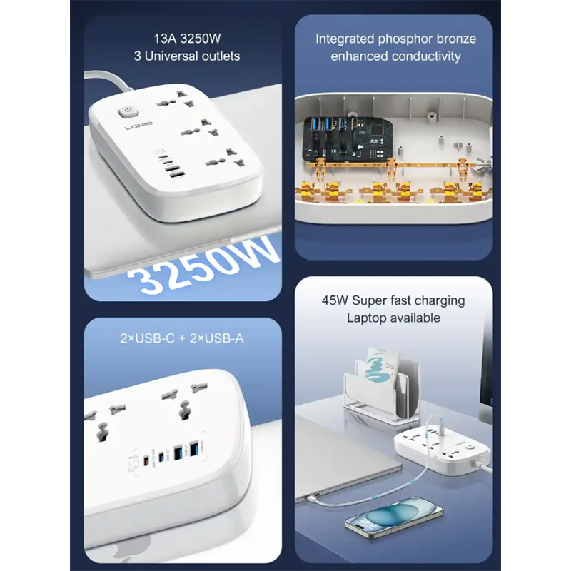 Picture of LDNIO SC6 Power Strip 45W USB-C Port