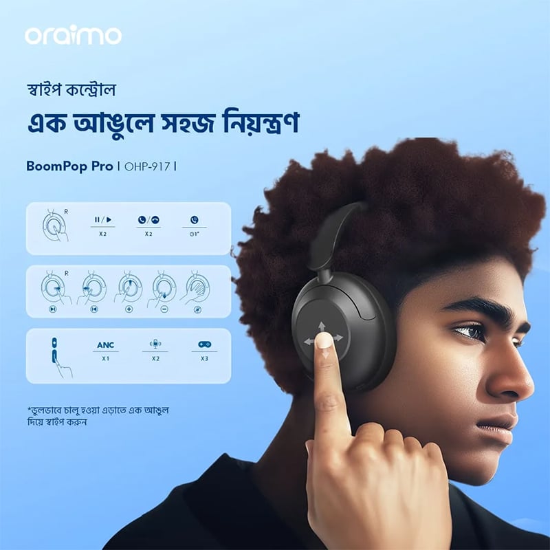 Picture of Oraimo BoomPop Pro Wireless Headphones (OHP‑917)