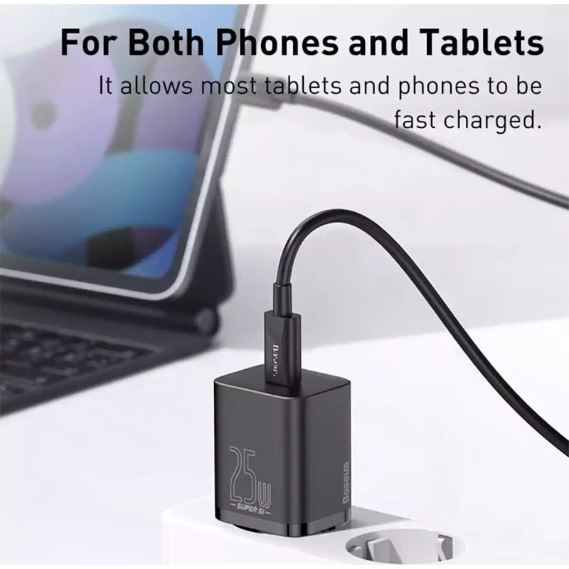 Picture of Baseus Super Si Quick PD Charger 1C 25W EU Sets With Type-C to Type-C Cable