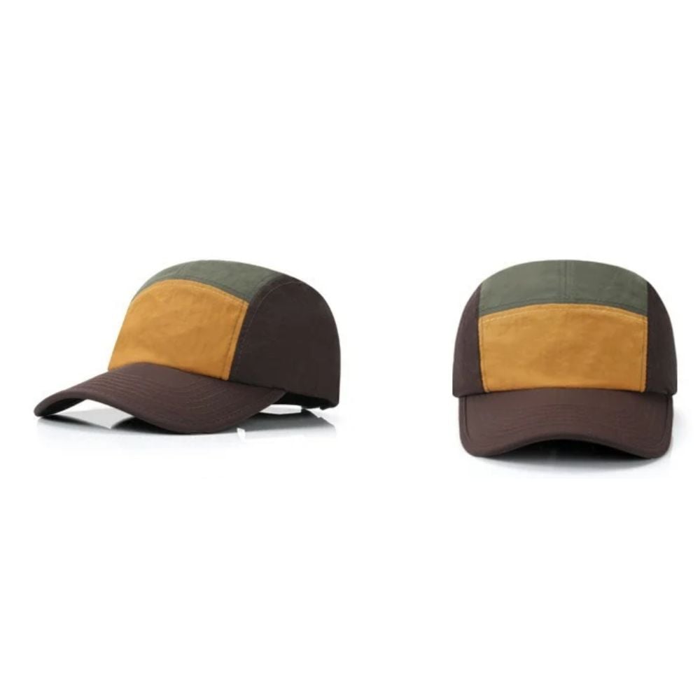 Picture of Vintage Earth Tone Colorblock Baseball Cap with Curved Brim ✨