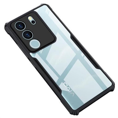 Picture of For Motorola Moto G82 Crystal Soft TPU Transparent Shockproof Phone Cover Black
