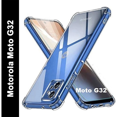 Picture of For Motorola Edge 20 Fusion Clear Back Hard Covers Shockproof Soft Black Rubber Frame Camera Protection Transparent Mobile Phone Cases Transparent